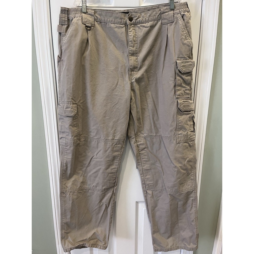 5.11 Tactical Original Pant 74252 Mens 42x32 Khaki Canvas Cargo Utility Workwear